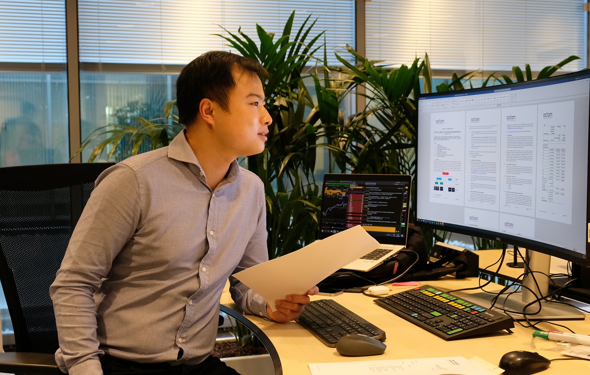 Leo Deng at his desk